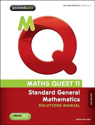 Cover Art for 9781118317808, Maths Quest 11 Standard General Mathematics Solutions Manual 2E Flexisaver & eBookPLUS by Robyn Williams