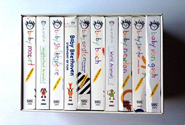 Cover Art for 0786936213775, Baby Einstein- entire video collection 10 VHS tapes in all (Baby Mozart, Baby Bach, Baby Beethoven, Baby Einstein Language Nursery, Baby Einstein Neighborhood Animals, Baby Einstein World Animals, Baby Newton, Baby Santa's Music Box, Baby Shakespeare and  by Unknown