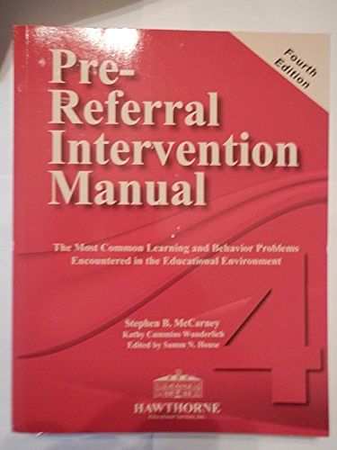 Cover Art for 0878372201413, Pre-Referral Intervention Manual-Fourth Edition by Kathy Cummins Wunderlich, Stephen B. McCarney