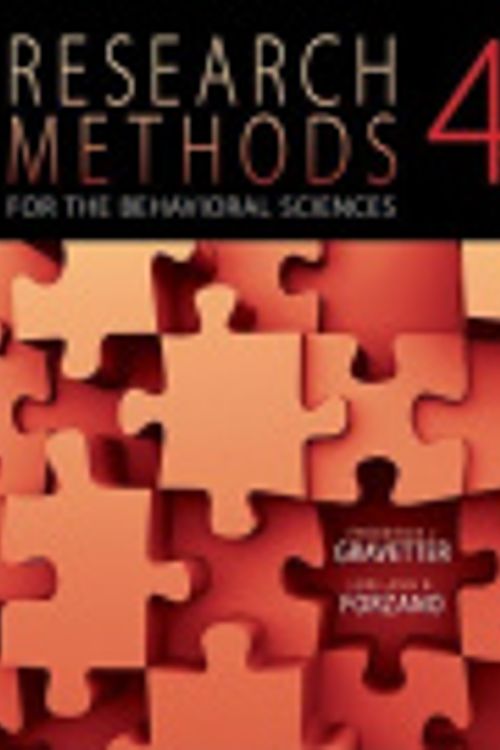 Cover Art for 9781111342258, Research Methods for the Behavioral Sciences by Frederick J Gravetter