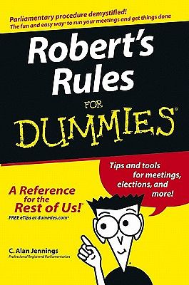 Cover Art for 9781118054390, Robert's Rules For Dummies by C. Alan Jennings