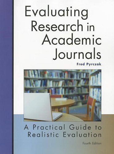 Cover Art for 9781884585784, Evaluating Research in Academic Journals by Fred Pyrczak