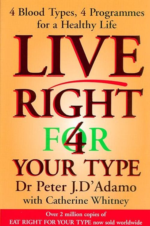 Cover Art for 9780670911073, Live Right For Your Type by Peter J. D'Adamo