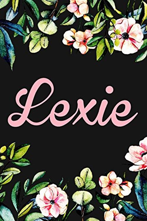 Cover Art for 9781720317357, Lexie: Personalised Name Notebook/Journal Gift For Women & Girls 100 Pages (Black Floral Design) by Kensington Press