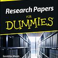 Cover Art for 9781118053836, Research Papers For Dummies by Geraldine Woods