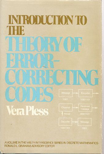 Cover Art for 9780471086840, Introduction to the Theory of Error-correcting Codes (Wiley-Interscience Series in Discrete Mathematics) by Vera Pless