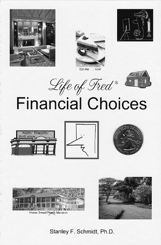 Cover Art for 9781951060084, Life of Fred Violet 4-Book Set # 4 Financial Choices Chemistry Logic by Stanley F. Schmidt