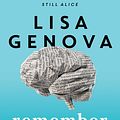 Cover Art for 9781761101212, Remember by Lisa Genova