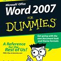 Cover Art for 9780470036587, Word 2007 For Dummies by Dan Gookin