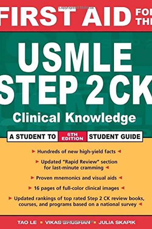 Cover Art for 9780071487955, First Aid for the USMLE Step 2 CK by Tao Le