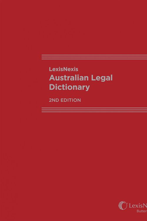 Cover Art for 9780409344752, Lexisnexis Australian Legal Dictionary by LexisNexis