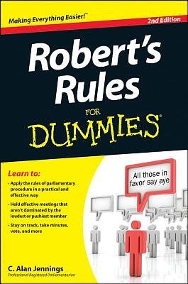 Cover Art for 9781118294048, Robert's Rules For Dummies by Jennings Prp, c. Alan