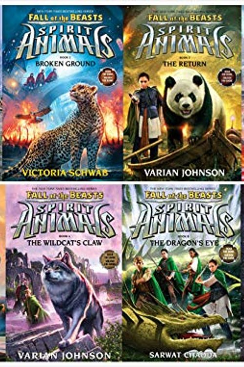 Cover Art for B084HMZN8H, Spirit Animals: Fall of the Beasts Series Complete Books Set (8 Books) - Immortal Guardians, Broken Ground, The Return, The Burning Tide, Heart of the Land, The Wildcat's Claw, Stormspeaker, The Drago by Eliot Schrefer, Sarwat Chadda, Varian Johnson