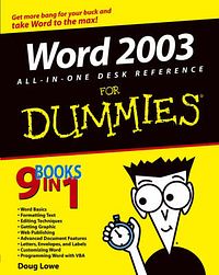 Cover Art for 9780764571411, Word 2003 All-in-One Desk Reference for Dummies by Doug Lowe