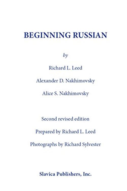 Cover Art for 9780893572211, Beginning Russian by Richard L. Leed