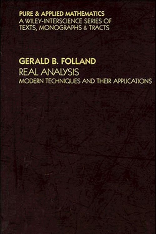 Cover Art for 9780471809586, Real Analysis: Modern Techniques and Their Applications by Gerald B. Folland