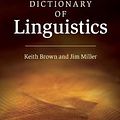 Cover Art for 9780521747455, The Cambridge Dictionary of Linguistics by Keith Brown, Jim Miller