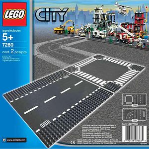 Cover Art for 0673419237369, Straight & Crossroad Plates Set 7280 by LEGO