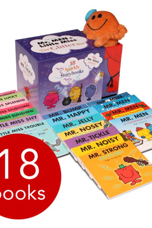 Cover Art for 9780603567391, Mr Men & Little Miss Glitter Box Gift Set Collection 18 Books + Mr Tickle Soft Toy by Roger Hargreaves