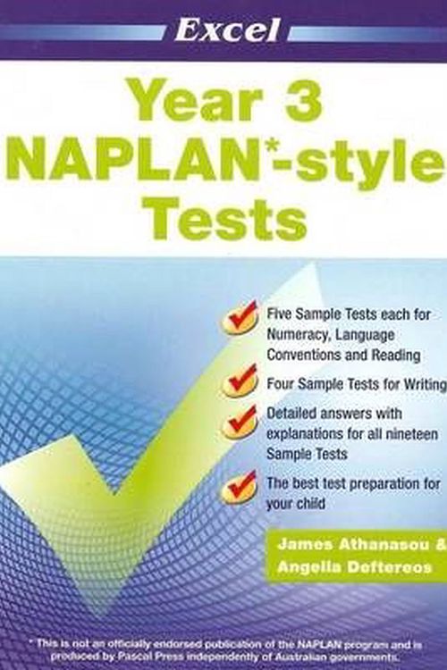 Cover Art for 9781741251722, NAPLAN Tests - Year 3 by Athanasou & Deftereos