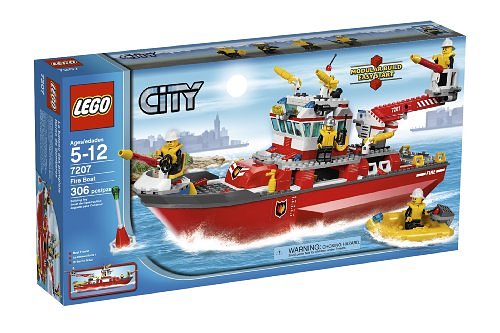 Cover Art for 0673419129558, Fire Boat Set 7207 by LEGO City