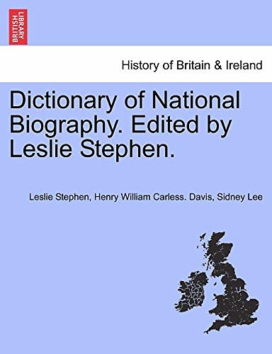 Cover Art for 9781241476335, Dictionary of National Biography. Edited by Leslie Stephen. by Leslie Stephen