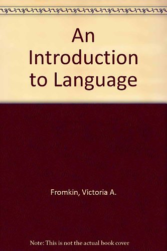 Cover Art for 9780030597794, An Introduction to Language by Victoria Fromkin