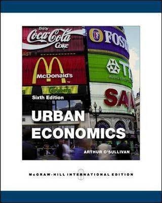 Cover Art for 9780071244718, Urban Economics by O'Sullivan, Arthur