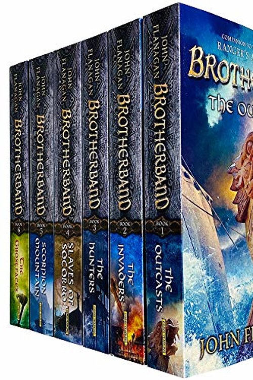 Cover Art for 9780440872450, Brotherband Chronicles Series 6 Books Collection Set by John Flanagan (Outcasts, Invaders, Hunters, Slaves of Socorro, Scorpion Mountain & Ghostfaces) by John Flanagan