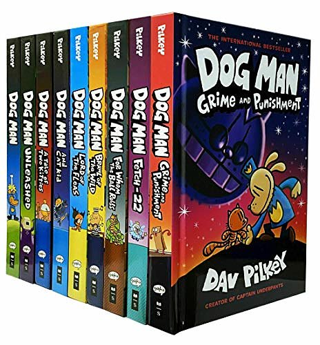 Cover Art for 9789124112134, Dog Man 1-10 Collection Set (Dog Man, Unleashed, A Tale of Two Kitties, Dog Man and Cat Kid, Lord of the Fleas, Brawl of the Wild, For Whom the Ball Rolls, Fetch-22, Grime, Mothering Heights) by Dav Pilkey