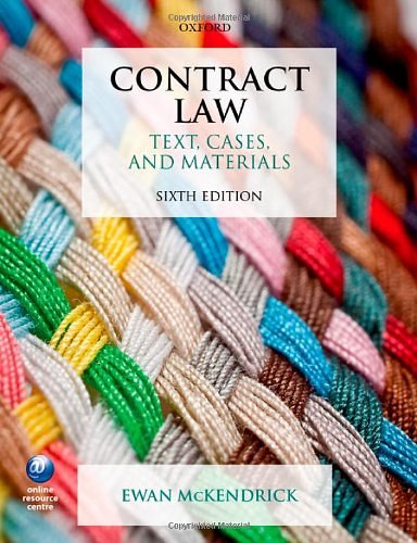 Cover Art for 9780198701989, Contract Law: Text, Cases, and Materials by Ewan McKendrick