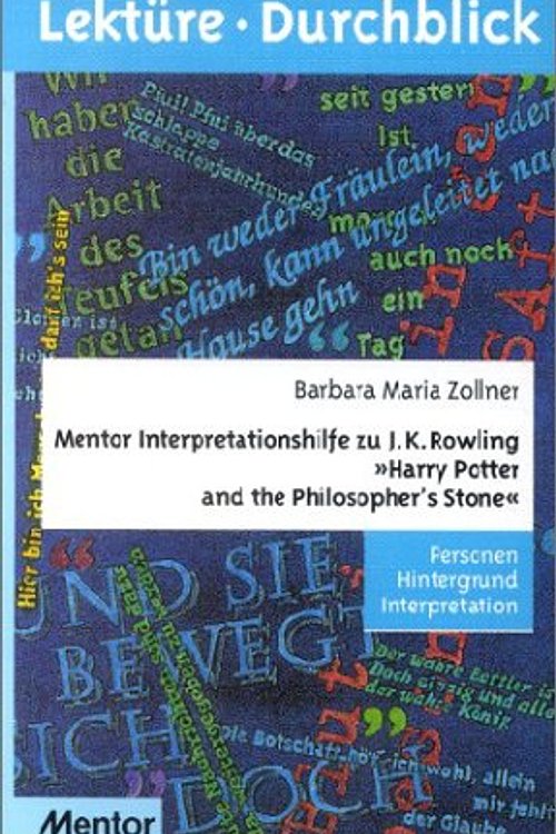 Cover Art for 9783580634308, Harry Potter and the Philosopher's Stone. (Lernmaterialien) by Joanne K. Rowling, Barbara Zollner