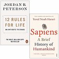 Cover Art for 9789124015381, 12 Rules for Life An Antidote to Chaos By Jordan B. Peterson & Sapiens A Brief History of Humankind By Yuval Noah Harari 2 Books Collection Set by Jordan B. Peterson, Yuval Noah Harari