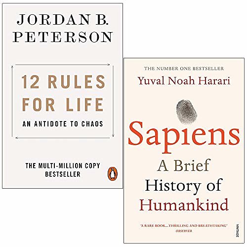 Cover Art for 9789124015381, 12 Rules for Life An Antidote to Chaos By Jordan B. Peterson & Sapiens A Brief History of Humankind By Yuval Noah Harari 2 Books Collection Set by Jordan B. Peterson, Yuval Noah Harari