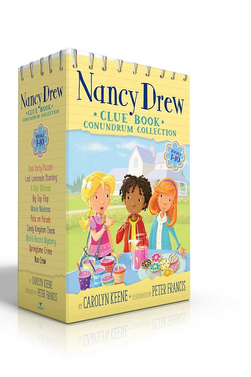 Cover Art for 9781534461505, Nancy Drew Clue Book Conundrum Collection: Pool Party Puzzler; Last Lemonade Standing; A Star Witness; Big Top Flop; Movie Madness; Pets on Parade; ... Record Mystery; Springtime Crime; Boo Crew by Carolyn Keene