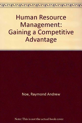 Cover Art for 9780071145657, Human Resource Management by Raymond Andrew Noe, Etc, John Hollenbeck, Patrick Wright, Barry Gerhart