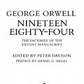 Cover Art for 9780877300120, NINETEEN EIGHTY-FOUR The Facsimile of the Extant Manuscript (Limited Edition) by GEORGE ORWELL