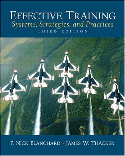 Cover Art for 9780132729048, Effective Training by Blanchard, P. Nick, Thacker, James