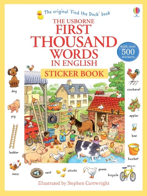 Cover Art for 9781409570400, First Thousand Words In English Sticker by Heather Amery, Heather Amery