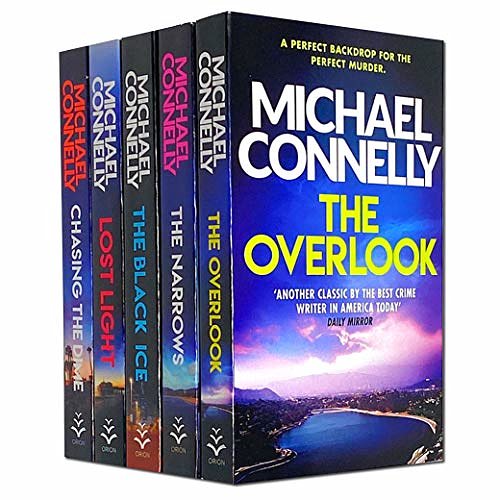 Michael Connelly 5 Books Set Collection Set, The Black Ice, The Narrows, The Overlook, Chasing the Dime, Lost Light