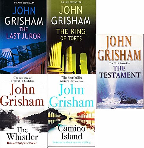 Cover Art for B08FT9CXQ3, 5 Books - Camino Island, The Testament (paperbacks), The Whistler, the Last Juror, the King of Torts (hardbacks) by John Grisham