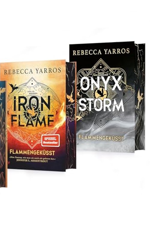 Cover Art for 4255799800492, Fourth Wing, Iron Flame, Onyx Storm von Rebecca Yarros – Flammengeküsst-Reihe Band 1-3 im Bücherset inkl. Lesezeichen – Deluxe-Ausgaben Farbschnitt – Fantasy-Bestseller über Liebe Drachen & Abenteuer! by Rebecca Yarros