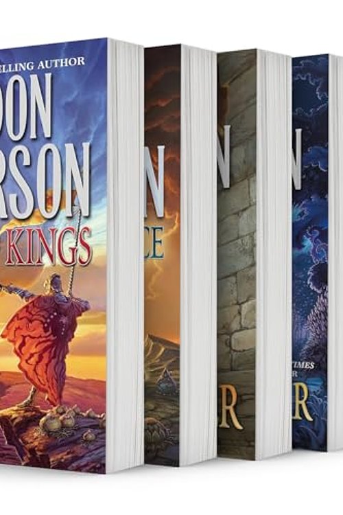 Cover Art for 9781637994566, The Stormlight Archive Series. 4 Books Collection Set. The Way of Kings, Words of Radiance, Oathbringer, Rhythm of War by Brandon Sanderson by Brandon Sanderson, 9780765376671, 9781250166531, 9781250297143, 9781250757302