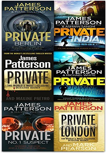 James Patterson Private Series Collection 6 Books Set (Private No.1 Suspect, Private, Private Down Under, Private India, Private Berlin, Private London)