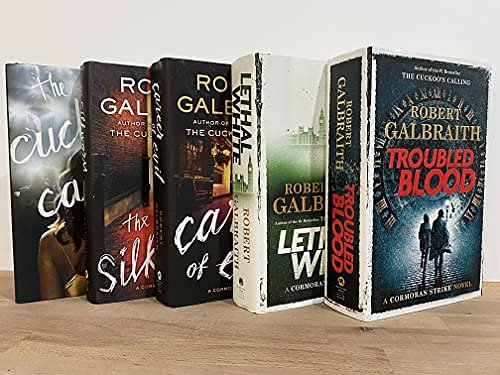 Cover Art for B09LNQGG51, Cormoran Strike Series Robert Galbraith 5 Books Collection Set (The Cuckoo's Calling, The Silkworm, Career of Evil, Lethal White, Troubled Blood) by Robert Galbraith (Author), Lethal White By Robert Galbraith (Contributor), & 7 More