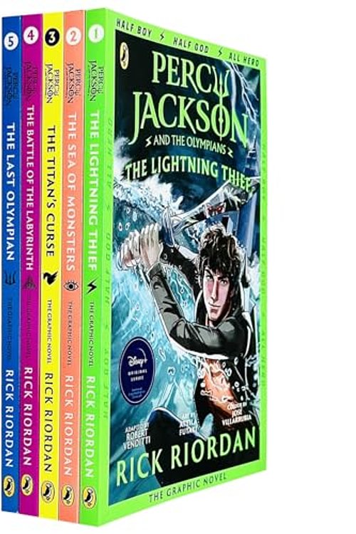 Cover Art for 9789123966929, Percy Jackson Graphic Novels 1-5 Books Collection Set (The Lightning Thief, Sea of Monsters, Titan's Curse, The Battle of the Labyrinth, The Last Olympian) by Rick Riordan