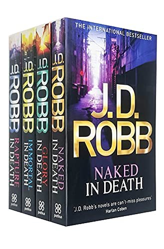 JD Robb In Death Series 1-4 Books Collection Set (Naked In Death, Glory In Death, Immortal In Death, Rapture In Death)