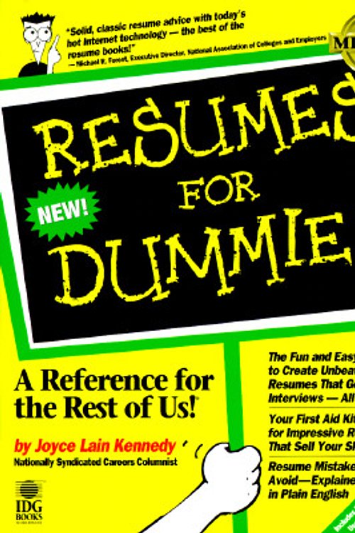 Cover Art for 9781568843964, Resumes for Dummies by Joyce Lain Kennedy