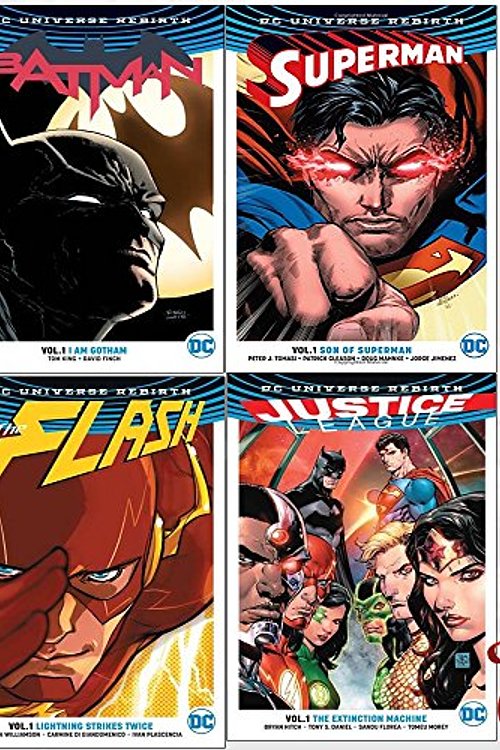 Cover Art for 9789123567577, DC Universe Rebirth Collection 4 Books Bundle with Gift Journal (Batman TP Vol 1 I Am Gotham, SupermanTP Vol 1: Son of Superman, Flash TP Vol 1, Justice League TP Vol 1 The Extinction Machine) by Tom King