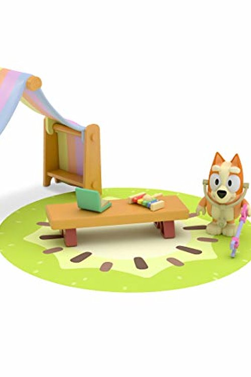 Cover Art for 0630996130179, Bluey Bingo's Playroom, with 2.5" Bingo Figure, Canopy, Table, Computer, Rug, and Xylophone by 